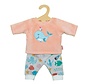 Poppenkleding Pyjama Bobby Walvis 2-delig size 28-35cm