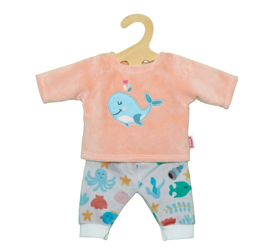 Poppenkleding Pyjama Bobby Walvis 2-delig size 28-35cm