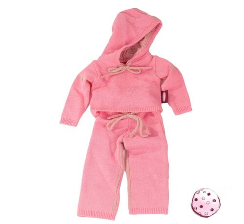 Götz Poppenkleding Combi Roze Gebreid Staanpoppen 45-50 cm set 2-pcs