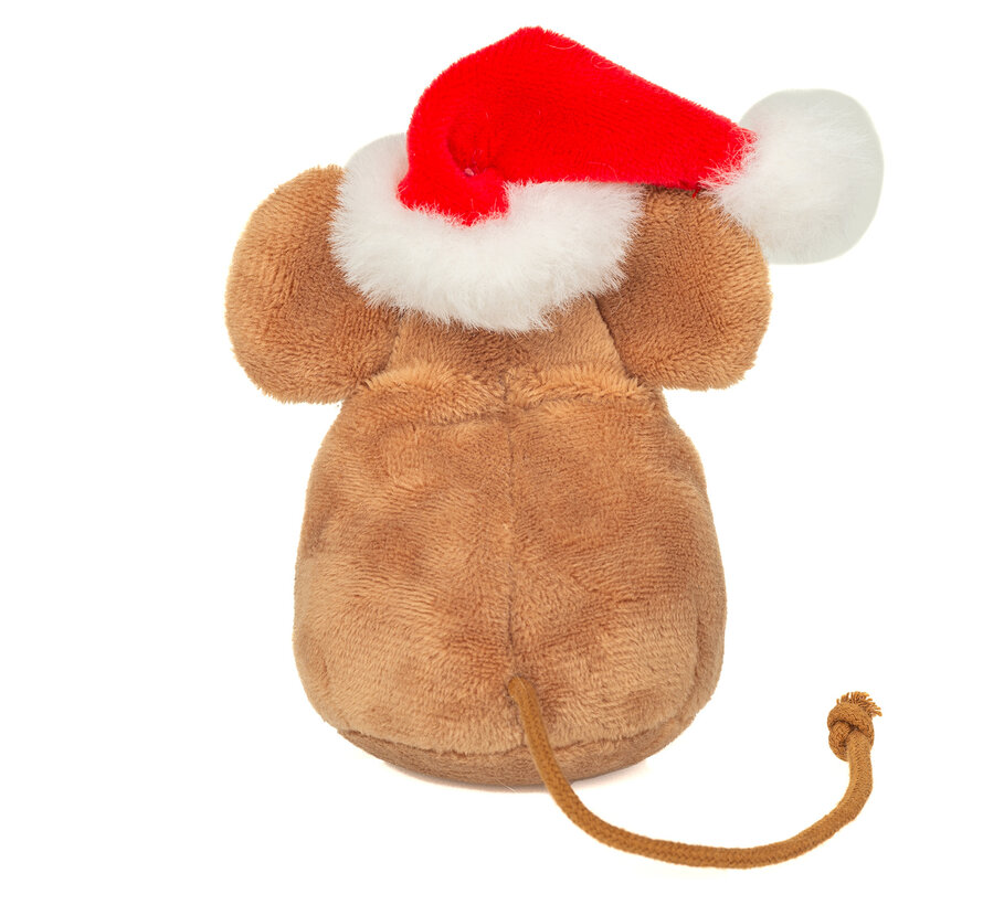 Soft Toy Christmas Mouse Biscuit 11cm