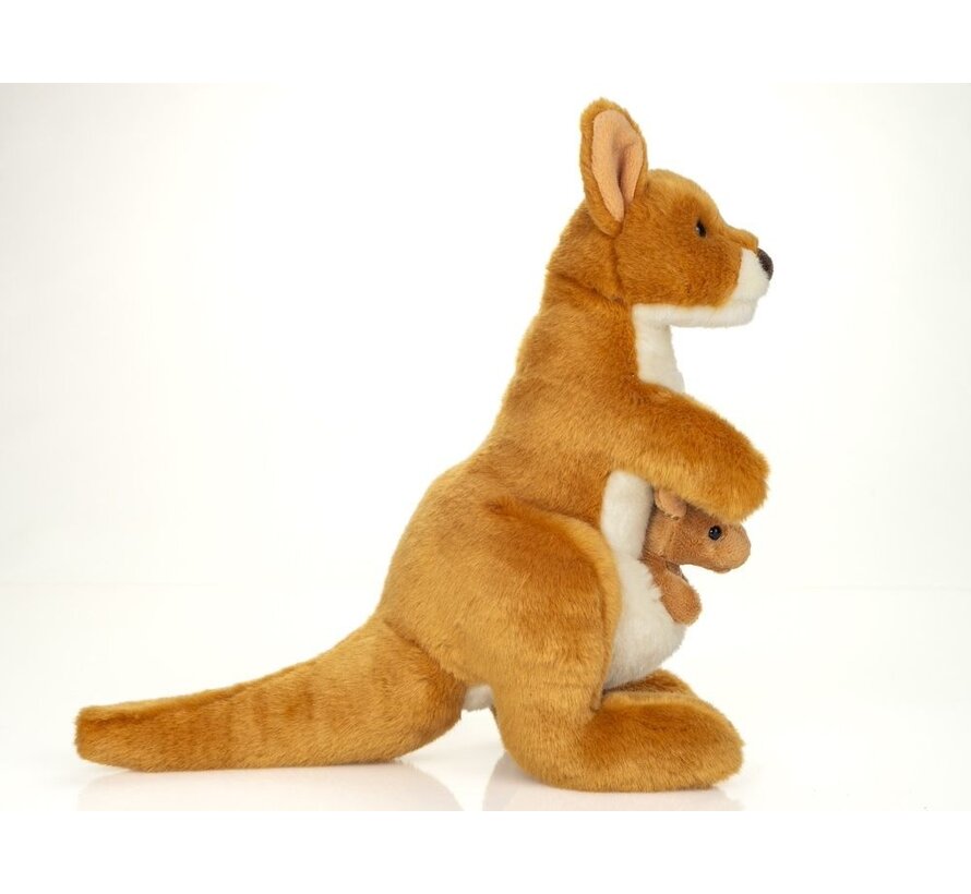 Soft Toy Kangaroo with Baby 30cm