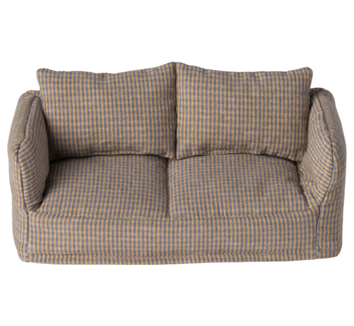 Maileg Poppenhuis Sofa Geruit 17cm