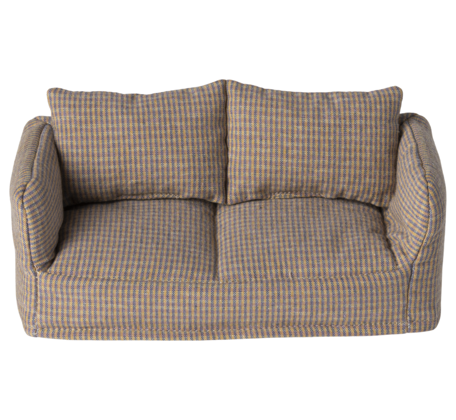 Poppenhuis Sofa Geruit 17cm