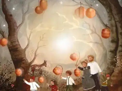 Postkaart Lantern Walk