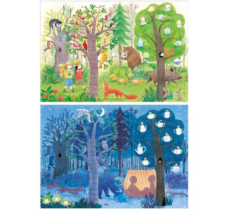 Puzzel Night&Day in the Forest 54 pcs