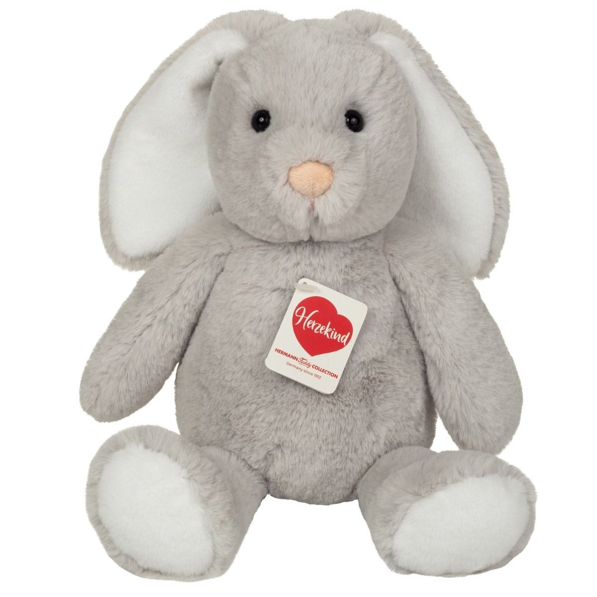 Hermann Teddy Cuddly Rabbit Abby Grey 32 cm