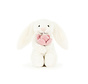 Knuffel Konijn Bashful Bunny With Peony (Small) 18 cm