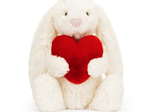 Jellycat Bashful Bunny with Heart Original