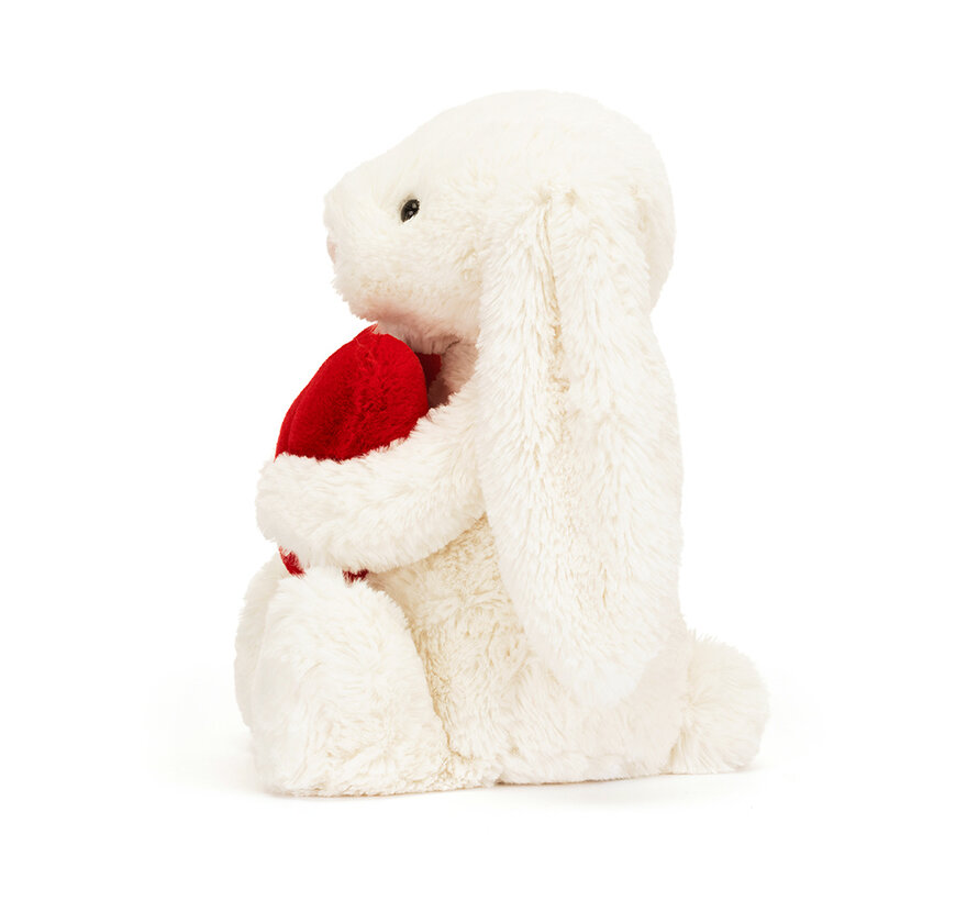 Knuffel Konijn Bashful Bunny with Heart Original 31 cm
