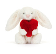 Jellycat Knuffel Konijn Bashful Bunny with Heart Little 18 cm