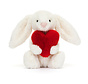 Knuffel Konijn Bashful Bunny with Heart Little 18 cm