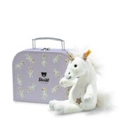 Steiff Unica dangling unicorn un suitcase, white