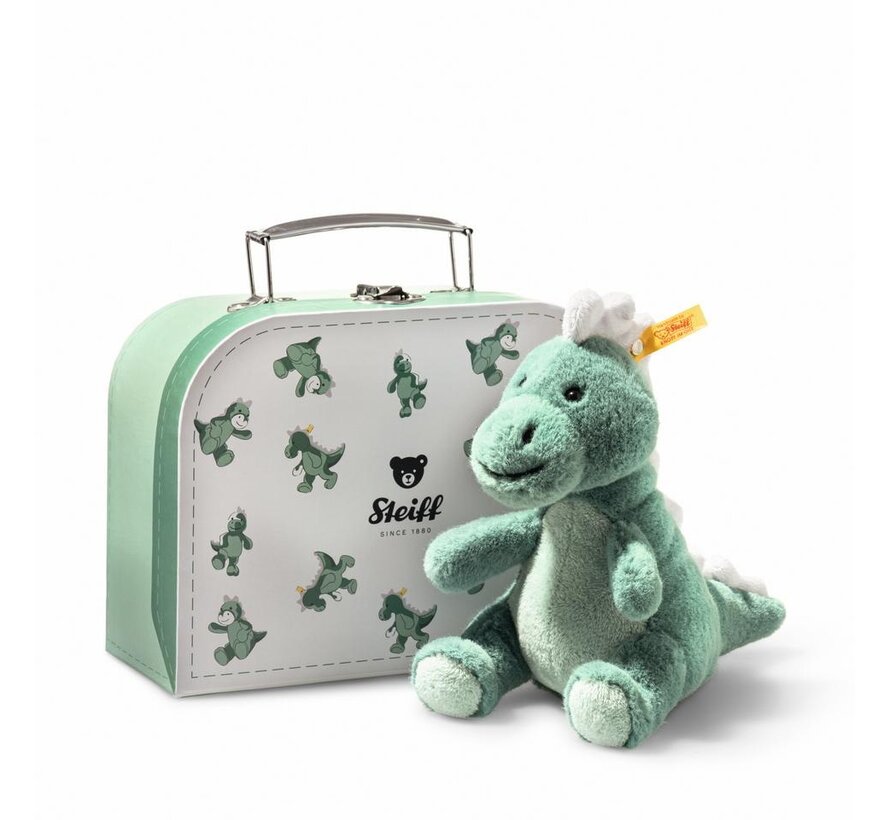 Joshi baby T-Rex in suitcase, light green