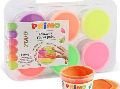 Primo Vingerverf Fluor 6 Potjes (6x100g)