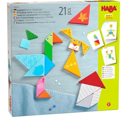 Haba Houten Blokken Legspel Kleurrijke Tangrammix