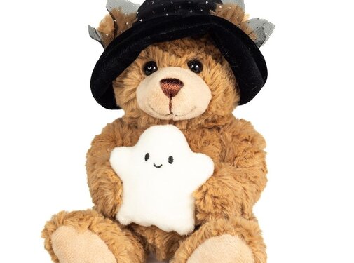Hermann Teddy Knuffel Halloween Teddybeer met Spookje 20cm