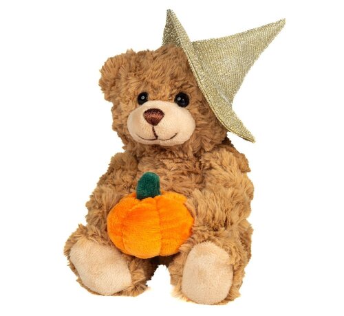Hermann Teddy Knuffel Halloween Teddybeer met Pompoen 20cm
