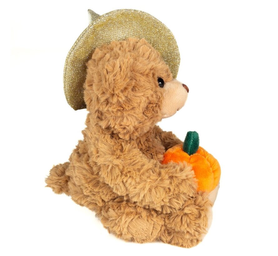 Cuddly Halloween Teddy Bear with Pumpkin 20cm