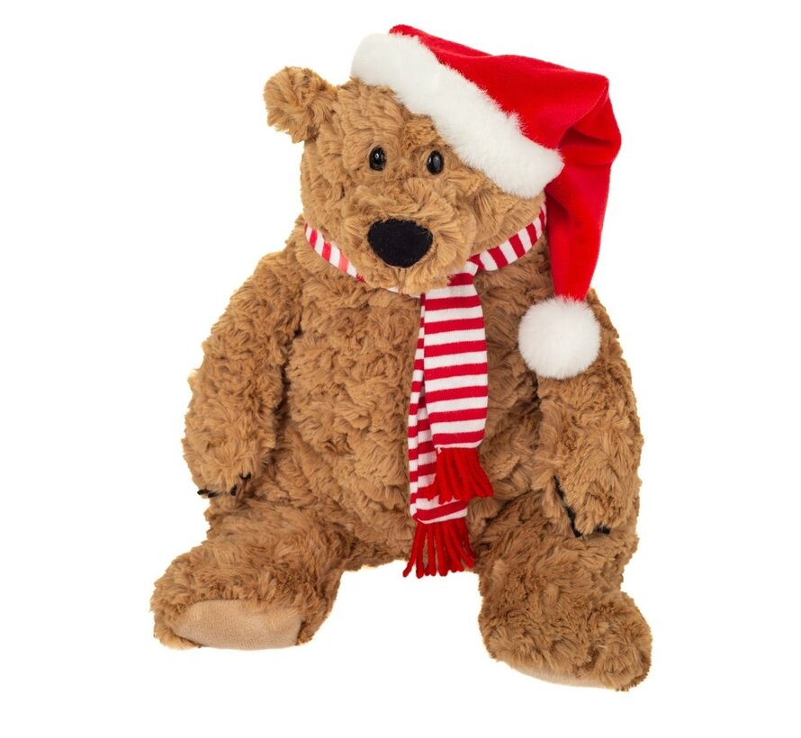 Knuffel Bruine Beer Howard Kersteditie 34cm