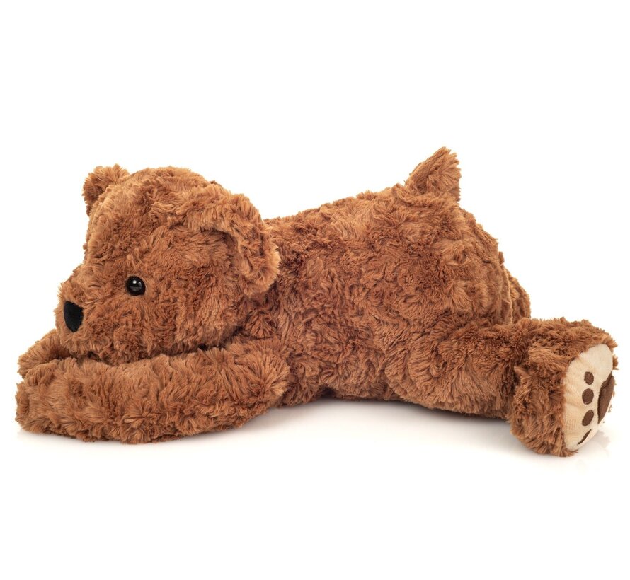 Knuffel Teddybeer Bruin Liggend 40cm