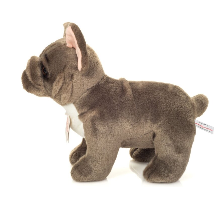 Knuffel Franse Bulldog Staand Grijs 30cm