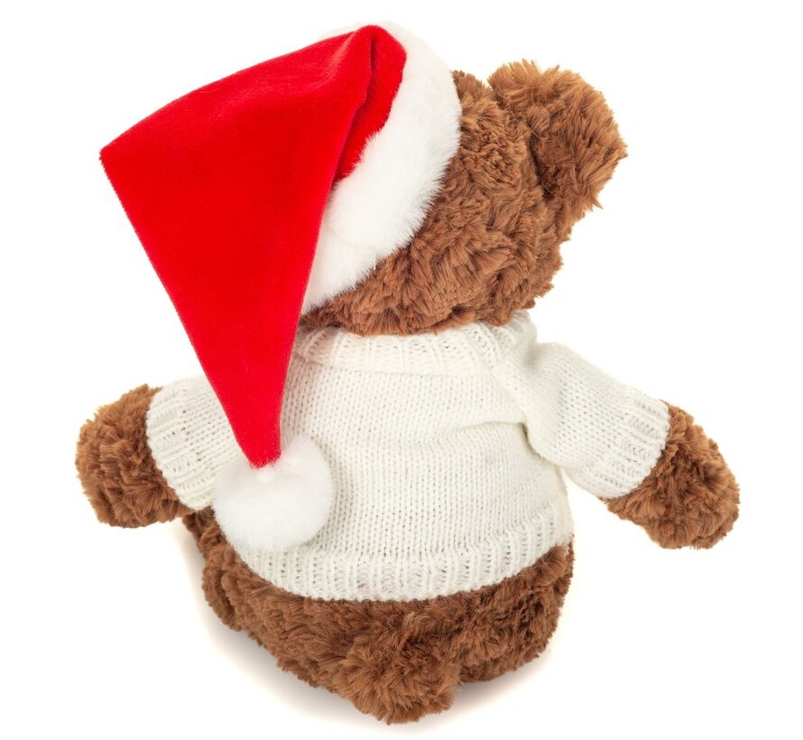 Cuddly Christmas Teddy Bear with Sweater 30cm