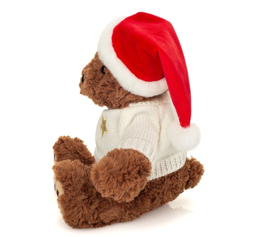 Cuddly Christmas Teddy Bear with Sweater 30cm