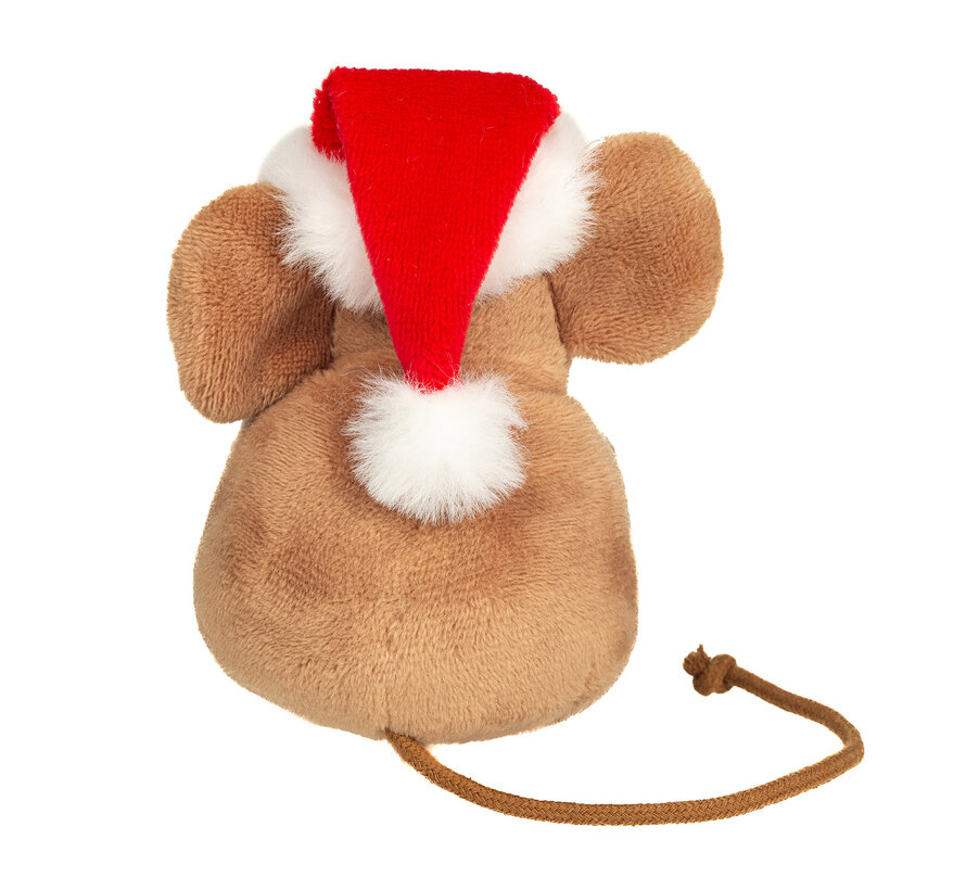 Cuddly Christmas Mouse with Christmas Tree 11cm
