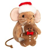 Hermann Teddy Knuffel Kerst Muis met Peperkoek 11cm