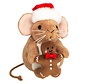 Knuffel Kerst Muis met Peperkoek 11cm