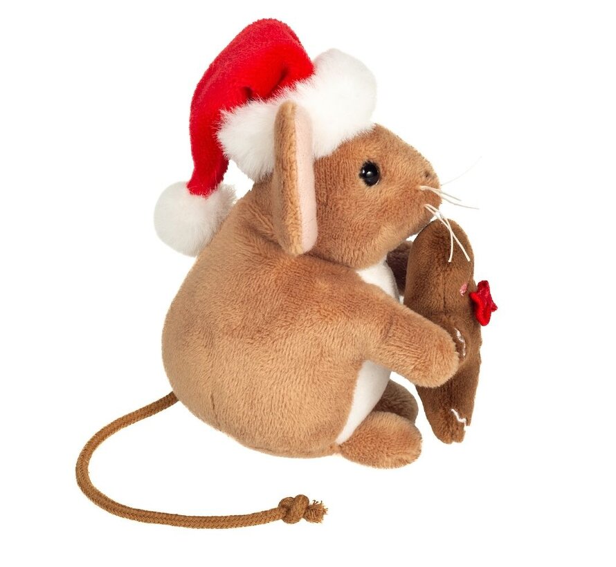 Knuffel Kerst Muis met Peperkoek 11cm