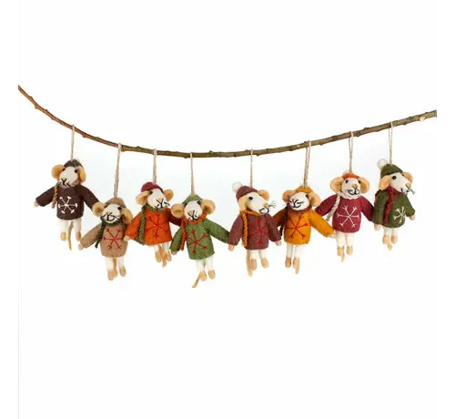 Sjaalmetverhaal Hanger Muis Aardetinten