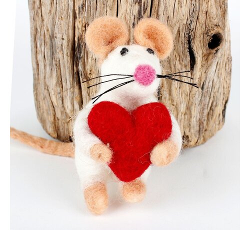 Sjaalmetverhaal Hanger Muis met Hart