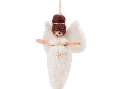 Sjaalmetverhaal KERST Hanger Engel Wit Goud