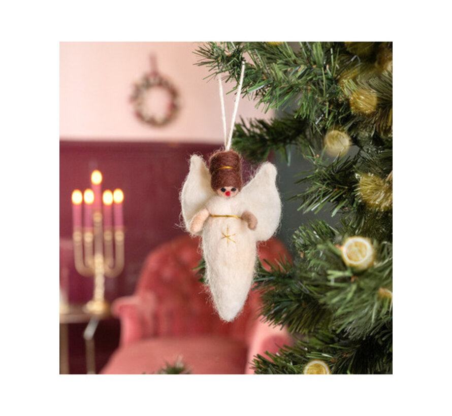 KERST Hanger Engel Wit Goud