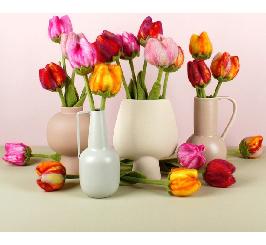 Vilten Tulp Olivia 32cm