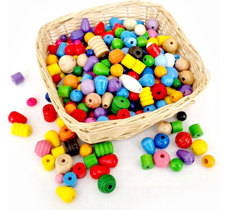 Houten Kralen Set 250gr