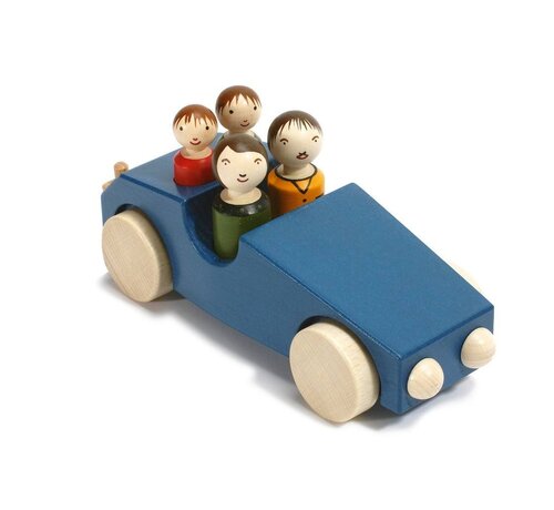 Weizenkorn Auto met Aanhanger Philipp 3 Hout