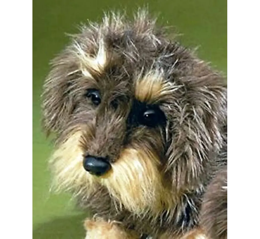 Knuffel Ruwharige Teckel Zottel klein 19cm