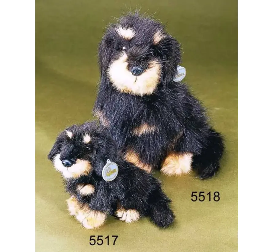 Knuffel Ruwharige Teckel Zittend 19cm