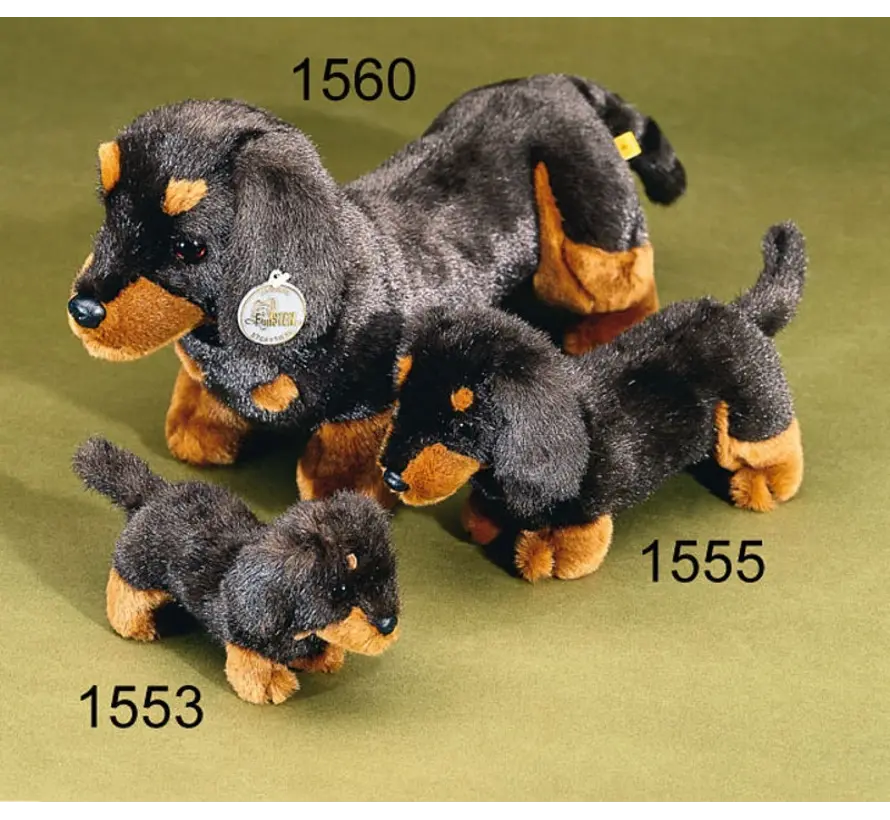 Knuffel Kortharige Teckel mini 16cm