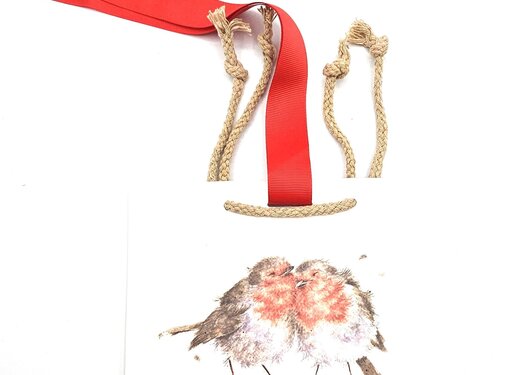 Wrendale Designs Geschenktasje Two Red Robin small