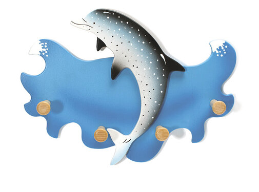 Weizenkorn Kapstok Dolfijn Hout