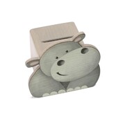 Weizenkorn Spaarpot Gezicht Nijlpaard Hout