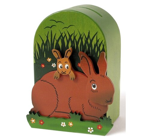 Weizenkorn Spaarpot 3D Haas Hout