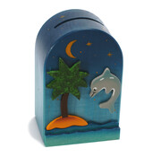 Weizenkorn Spaarpot 3D Dolfijn Hout