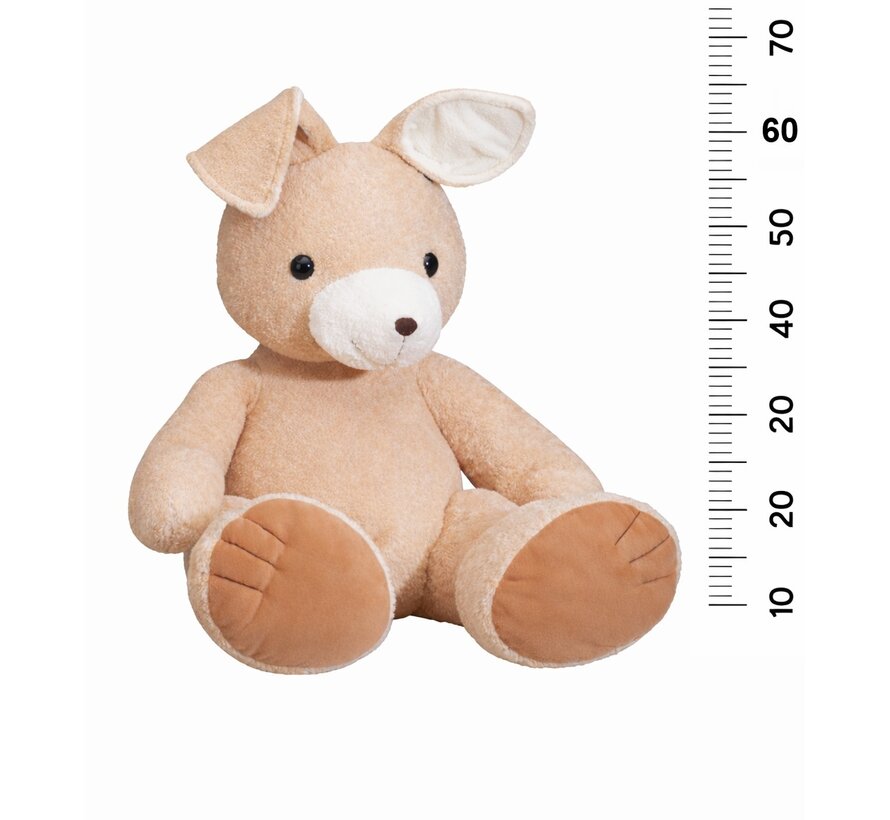 Knuffel Konijn Bruin Zittend extra groot 93cm