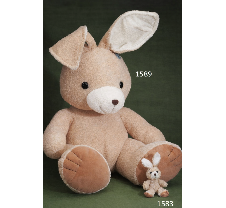 Knuffel Konijn Bruin Zittend mini 16cm