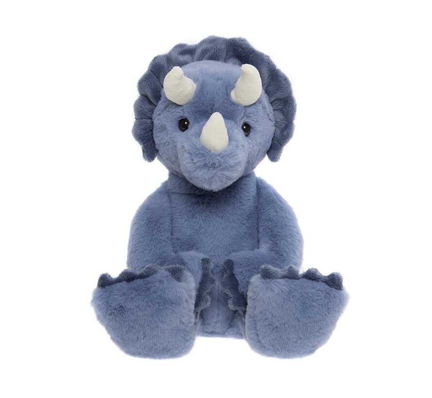 Knuffel Troy Triceratops Denim Blue L 38 cm