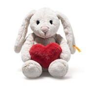 Steiff Knuffel Hoppie Rabbit Love Lichtgrijs 16cm